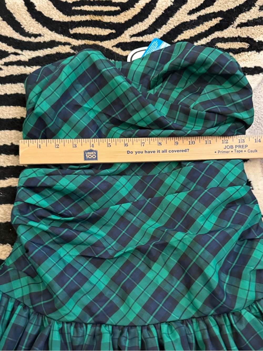 Luella Bartley for Target Green Plaid Strapless Bubble Dress NWT 13 - Picture 12 of 13